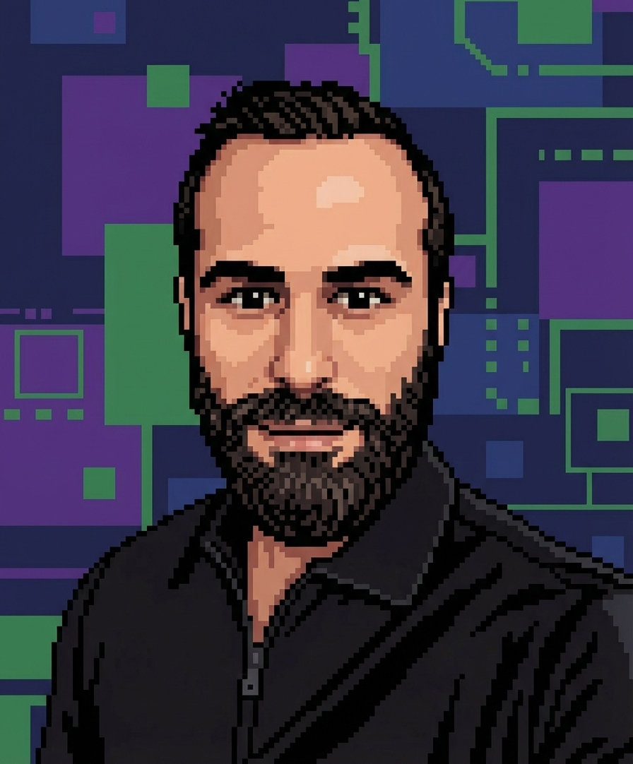 8-bit pixel art avatar of Ivo Rocha, Salesforce Developer